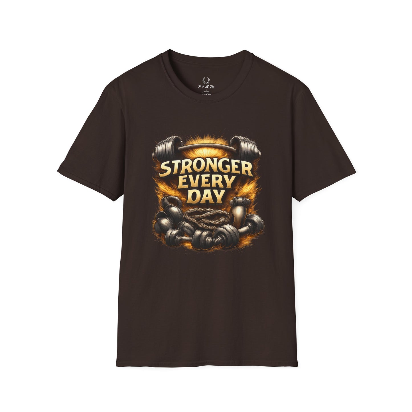 Stronger Every Day Fitness T-Shirt | Motivational Weightlifting Gym Tee