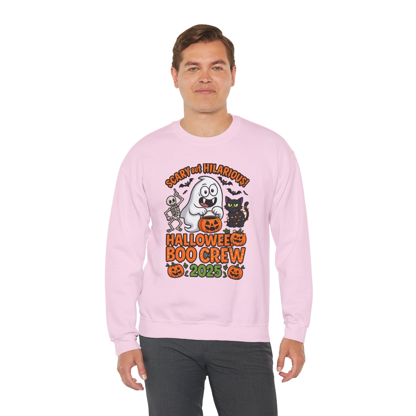 Halloween Boo Crew Sweatshirt | Funny Ghost Sweatshirt | Unisex Halloween Crewneck | Spooky Season Apparel | Perfect for October Celebrations