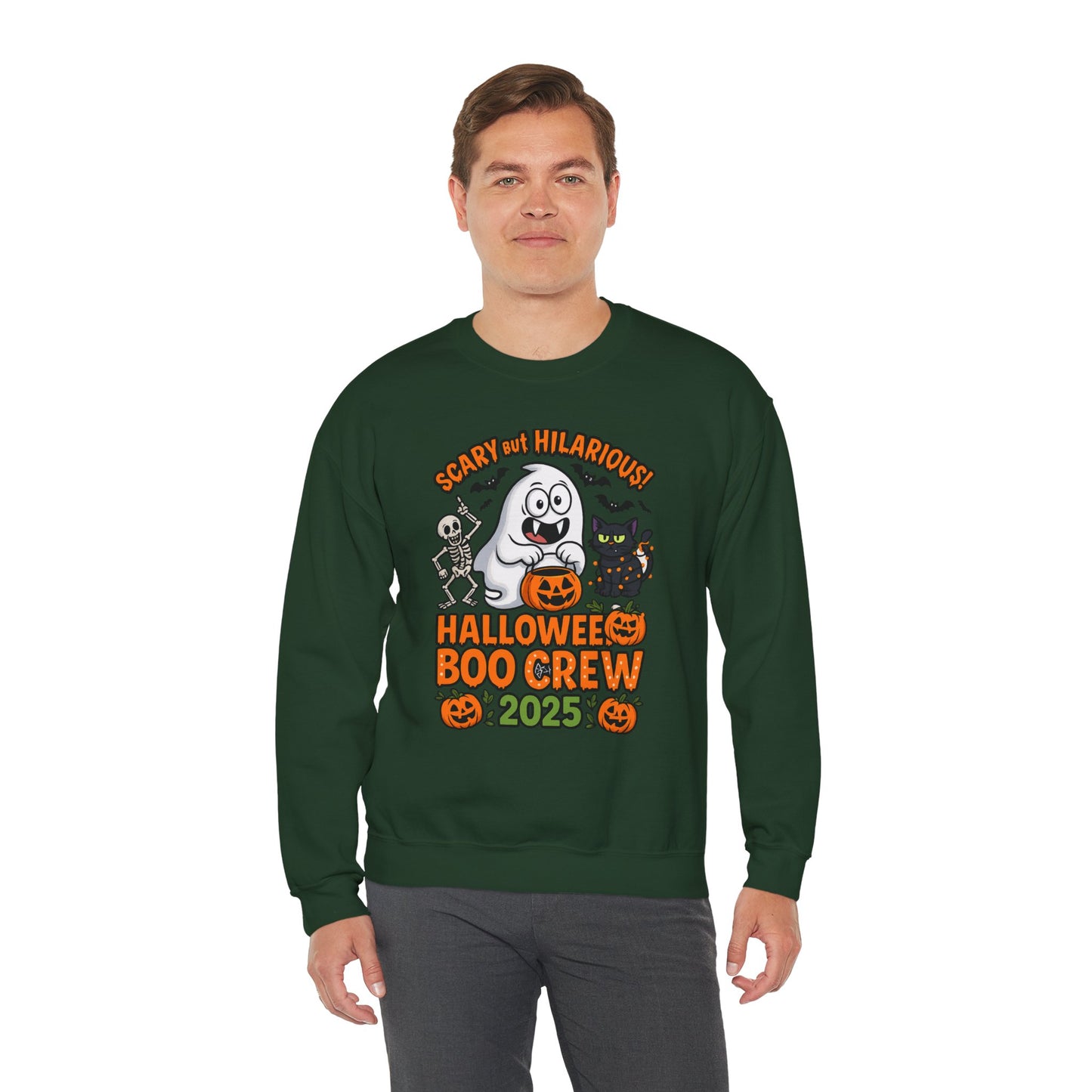 Halloween Boo Crew Sweatshirt | Funny Ghost Sweatshirt | Unisex Halloween Crewneck | Spooky Season Apparel | Perfect for October Celebrations