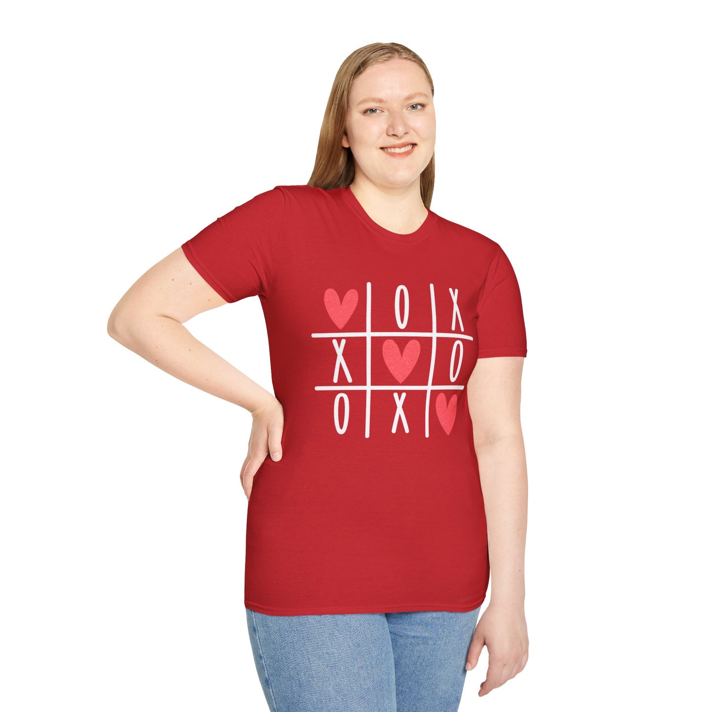 Tic Tac Toe Hearts T-Shirt — Cute Valentine XOXO Game Tee