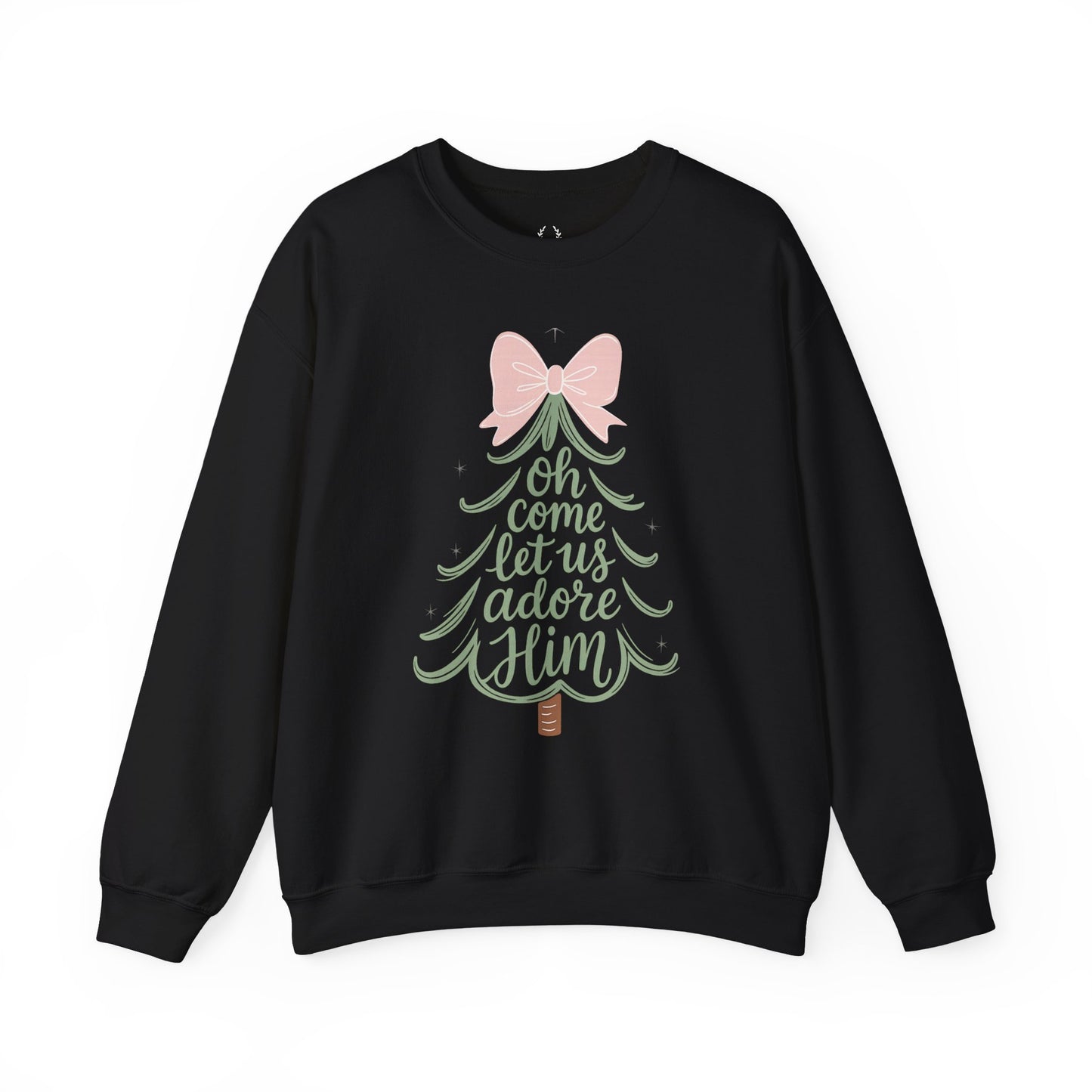 Christian Nativity Sweatshirt – Christmas “Oh Come Let Us Adore Him” Sweater