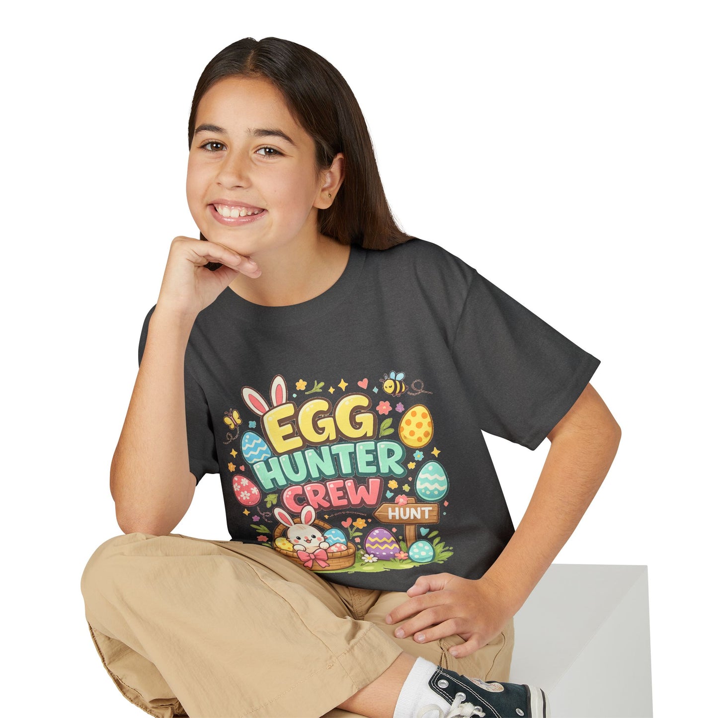 Egg Hunter Crew Youth T-Shirt — Kids Easter Bunny & Egg Hunt Tee