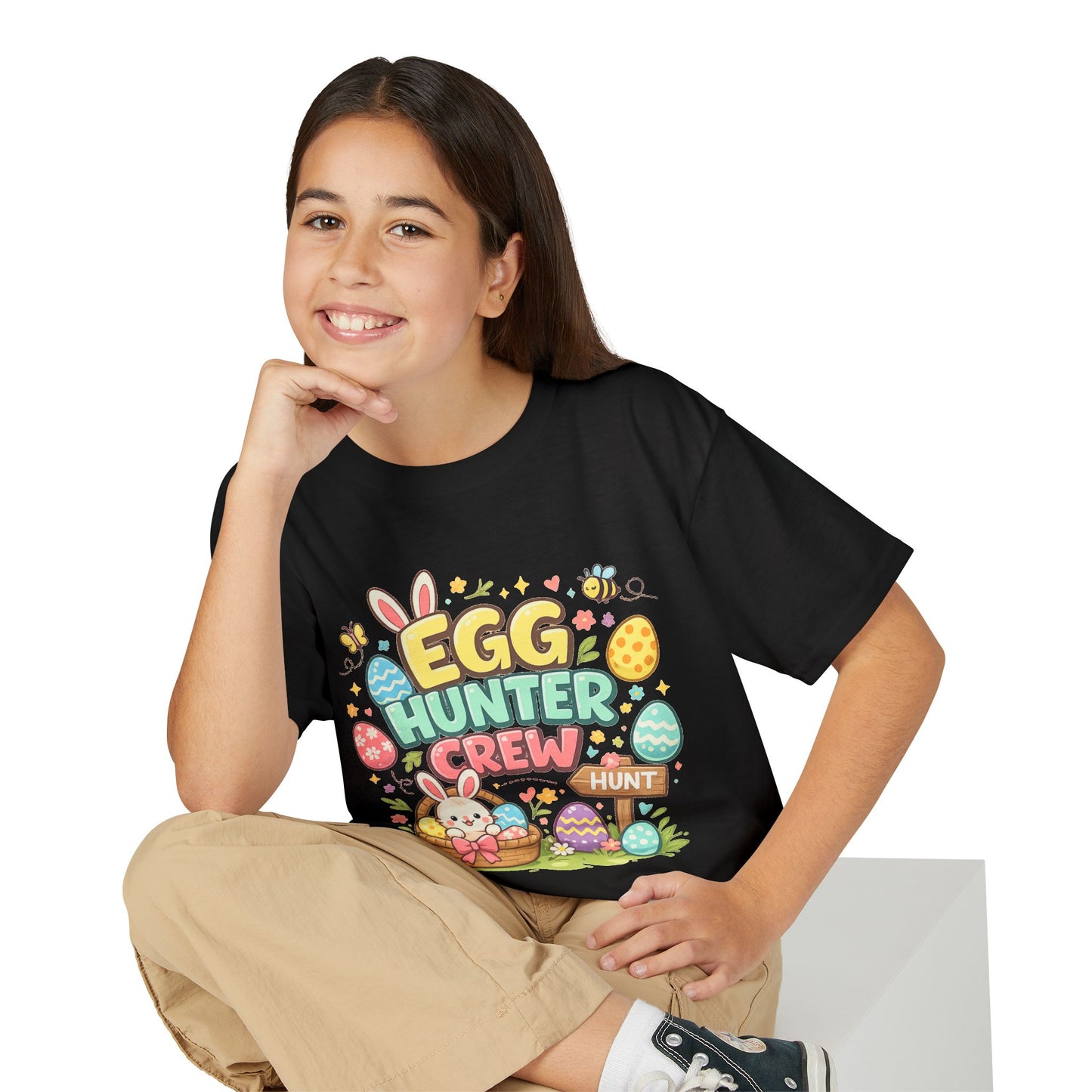 Egg Hunter Crew Youth T-Shirt — Kids Easter Bunny & Egg Hunt Tee