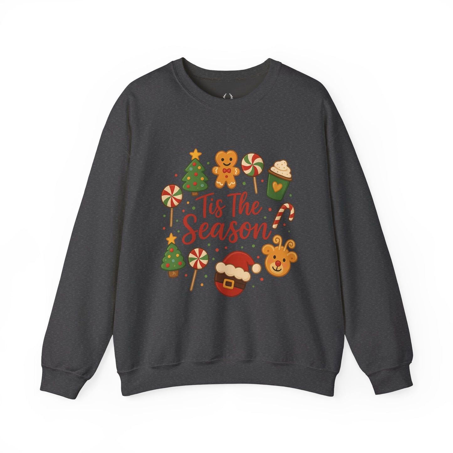 Cute Christmas Cookie & Santa Sweatshirt – ’Tis the Season Holiday Crewneck
