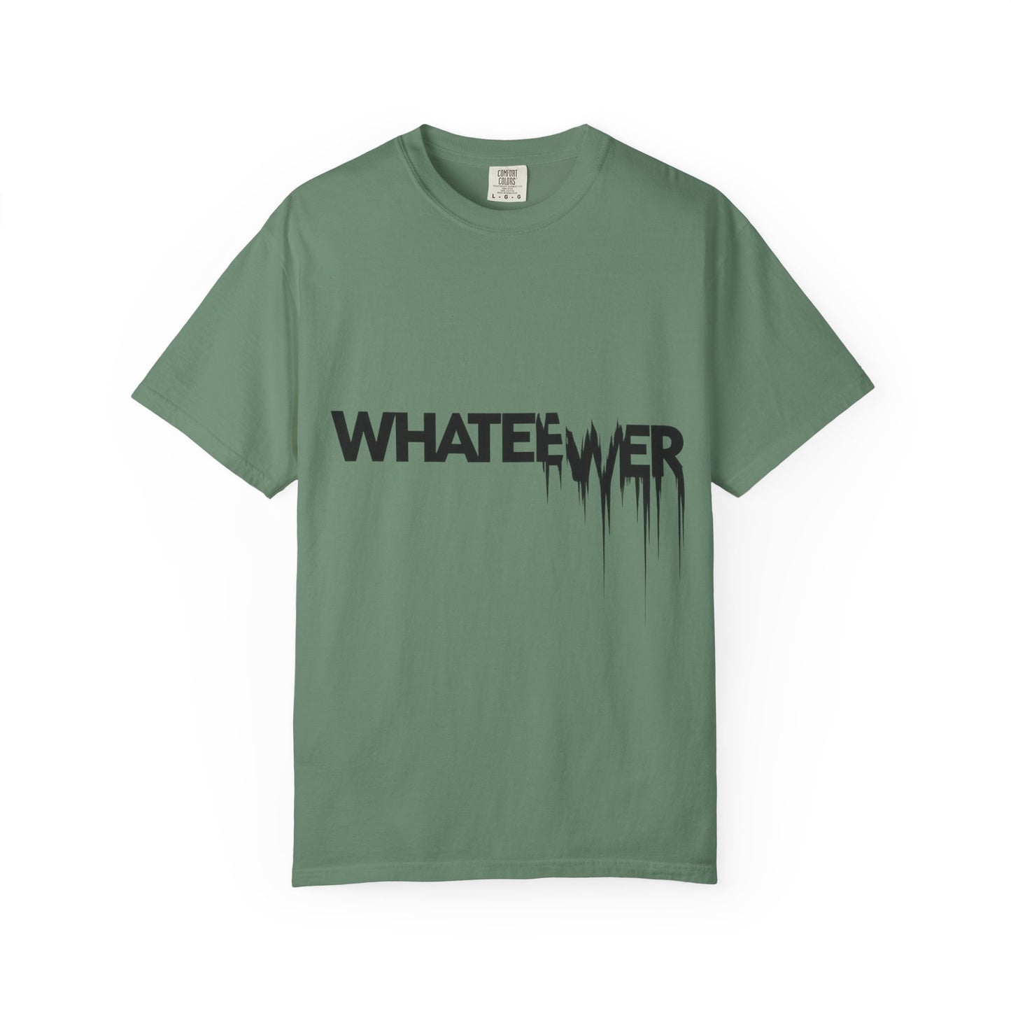 Edgy “WHATEVER” T-Shirt – Distorted Grunge Typography Tee