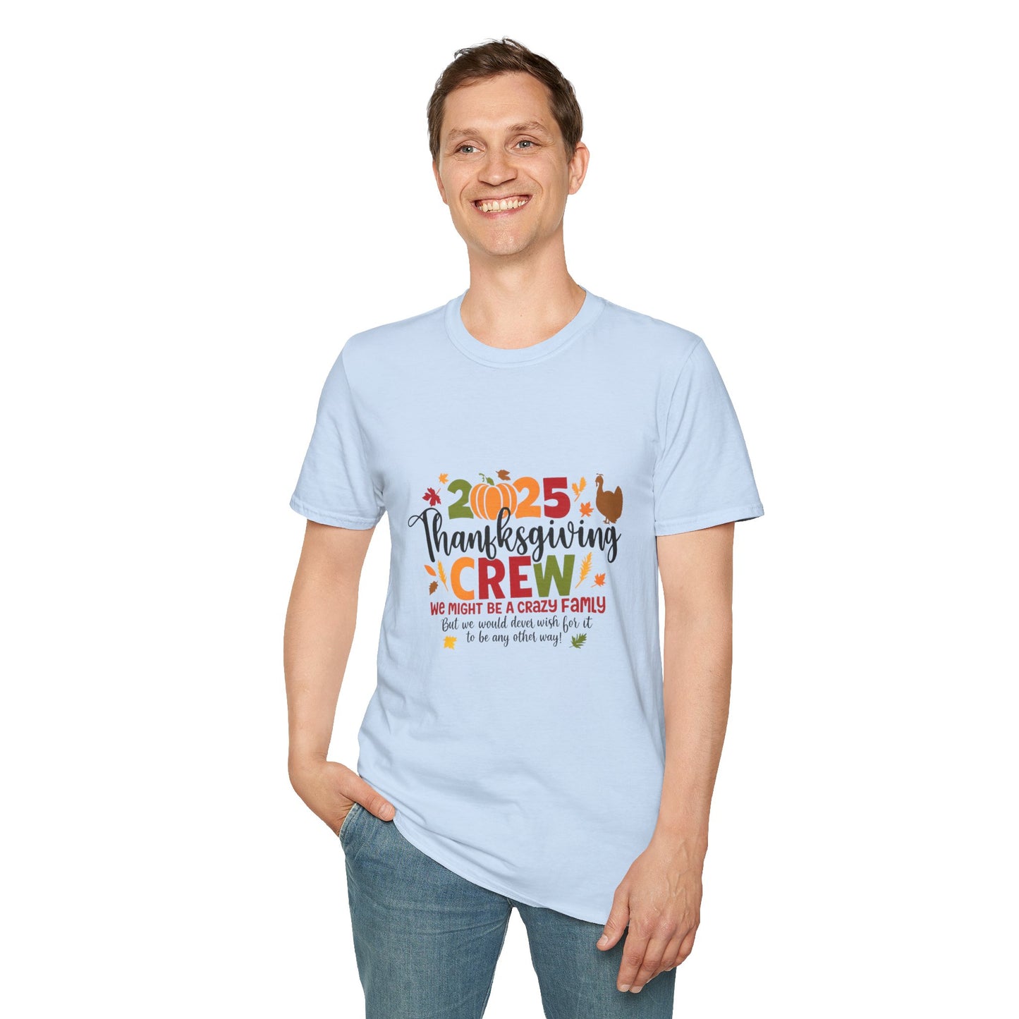 Family Thanksgiving Shirt 2025 | Thankful For My Tribe Tee | Matching Holiday Outfit | Fall Turkey Pumpkin T-Shirt