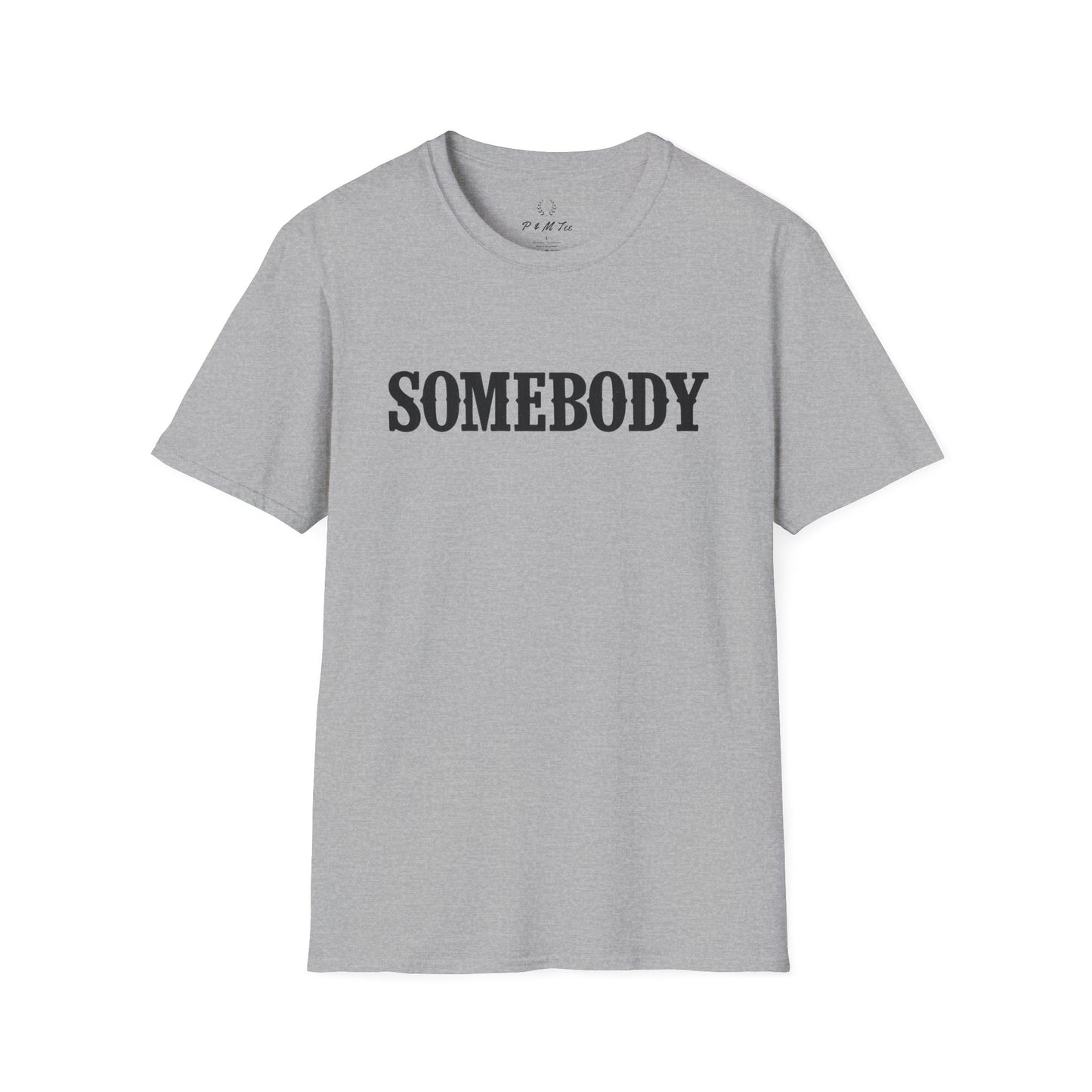 Somebody Graphic T-Shirt | Retro Serif Text Tee