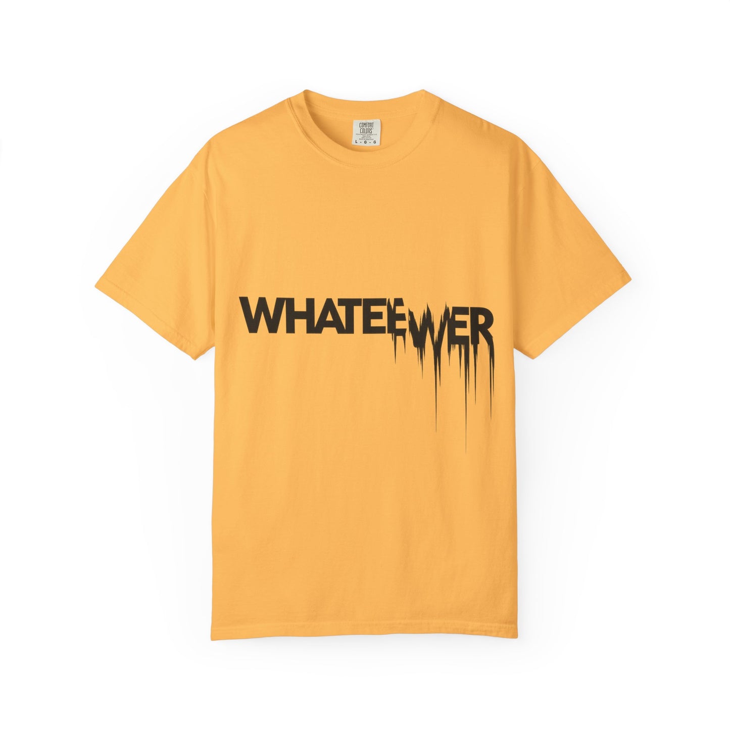 Edgy “WHATEVER” T-Shirt – Distorted Grunge Typography Tee