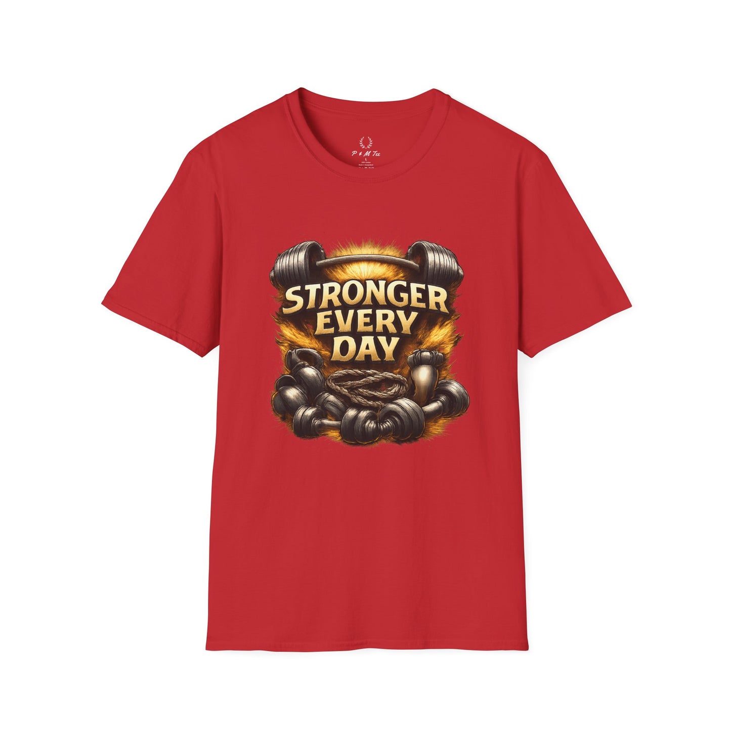 Stronger Every Day Fitness T-Shirt | Motivational Weightlifting Gym Tee
