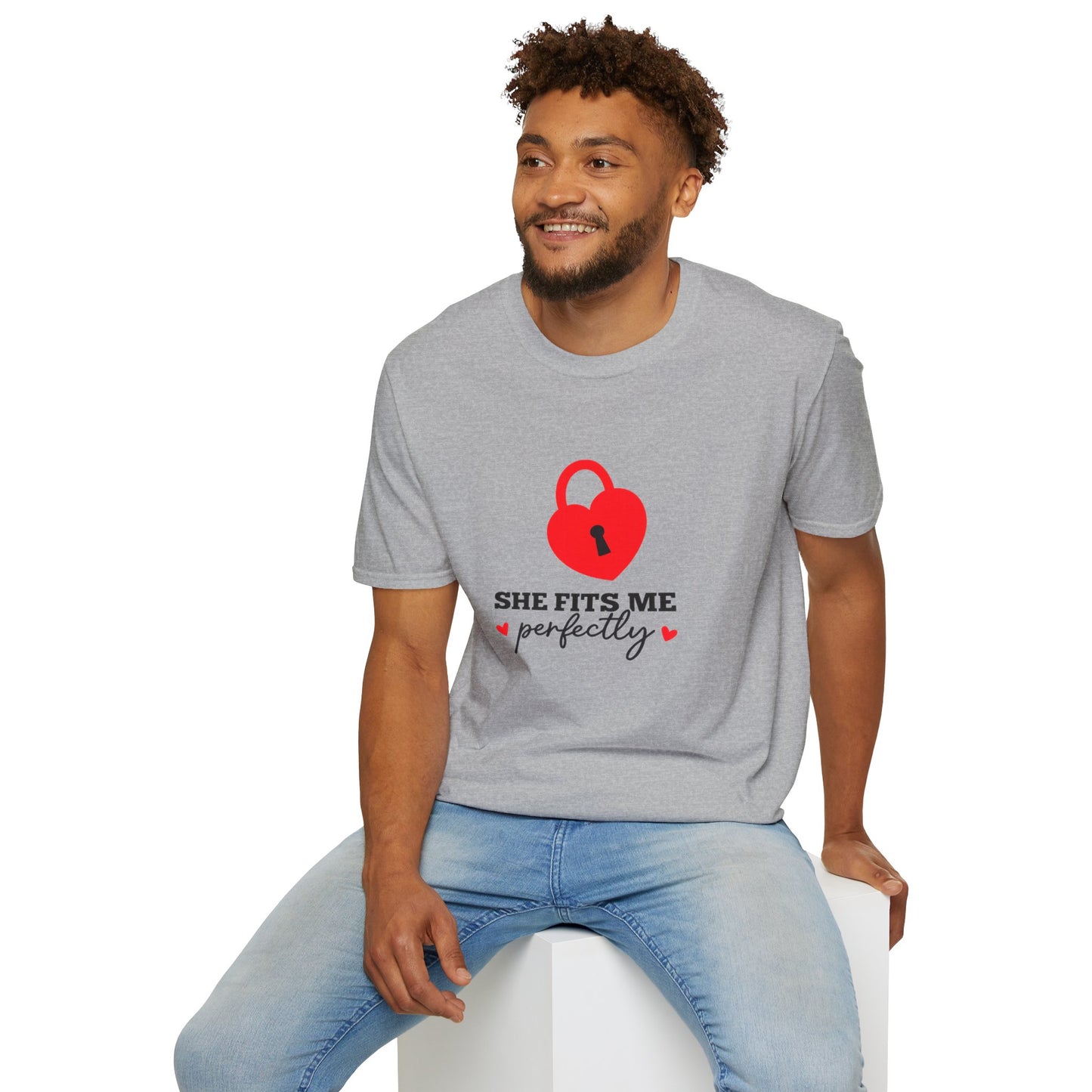 She Fits Me Perfectly Heart Lock T-Shirt