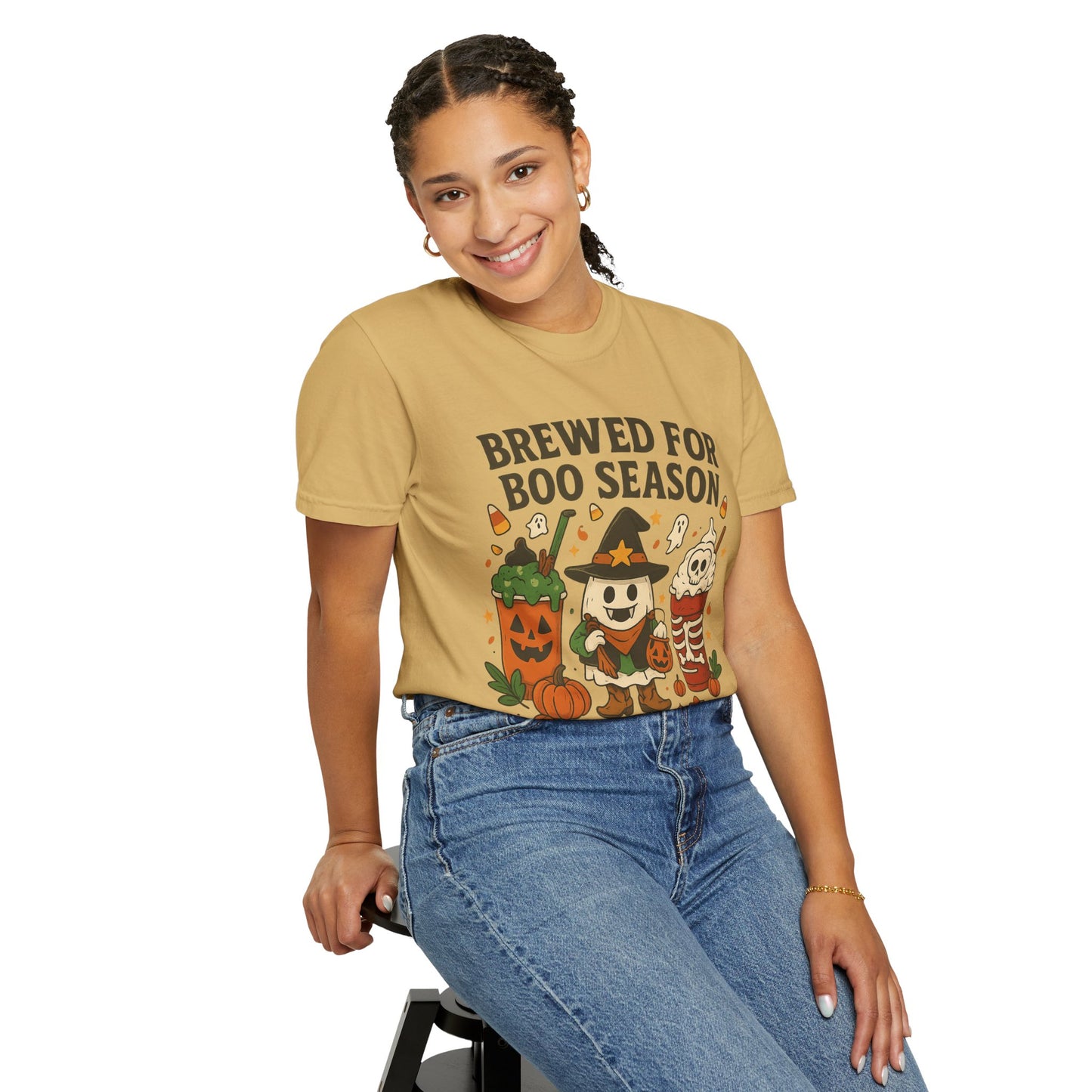 Boo Season Brewed Unisex T-Shirt, Halloween Tee, Fall Festivity Apparel, Spooky Gift, Fun Shirt