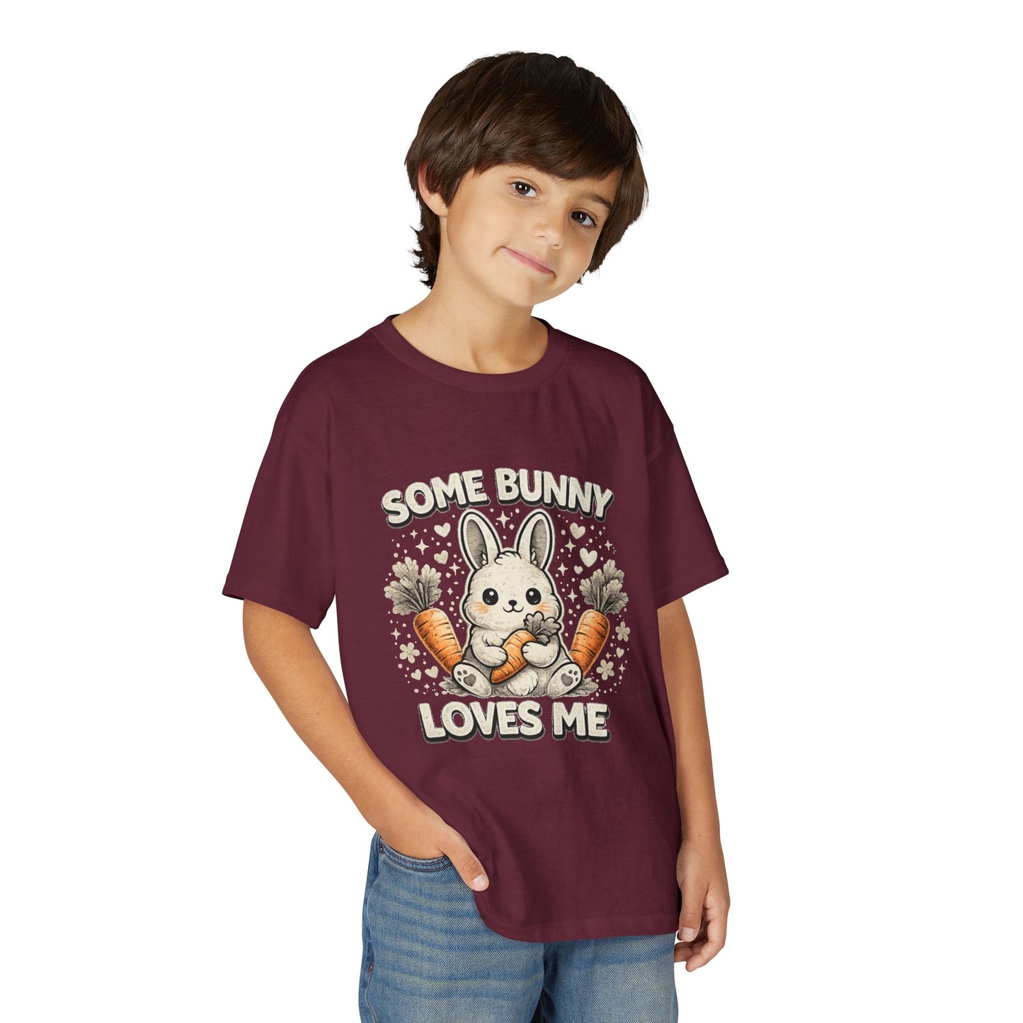 Youth T-Shirt — "Some Bunny Loves Me" Cute Easter Bunny Kids Tee