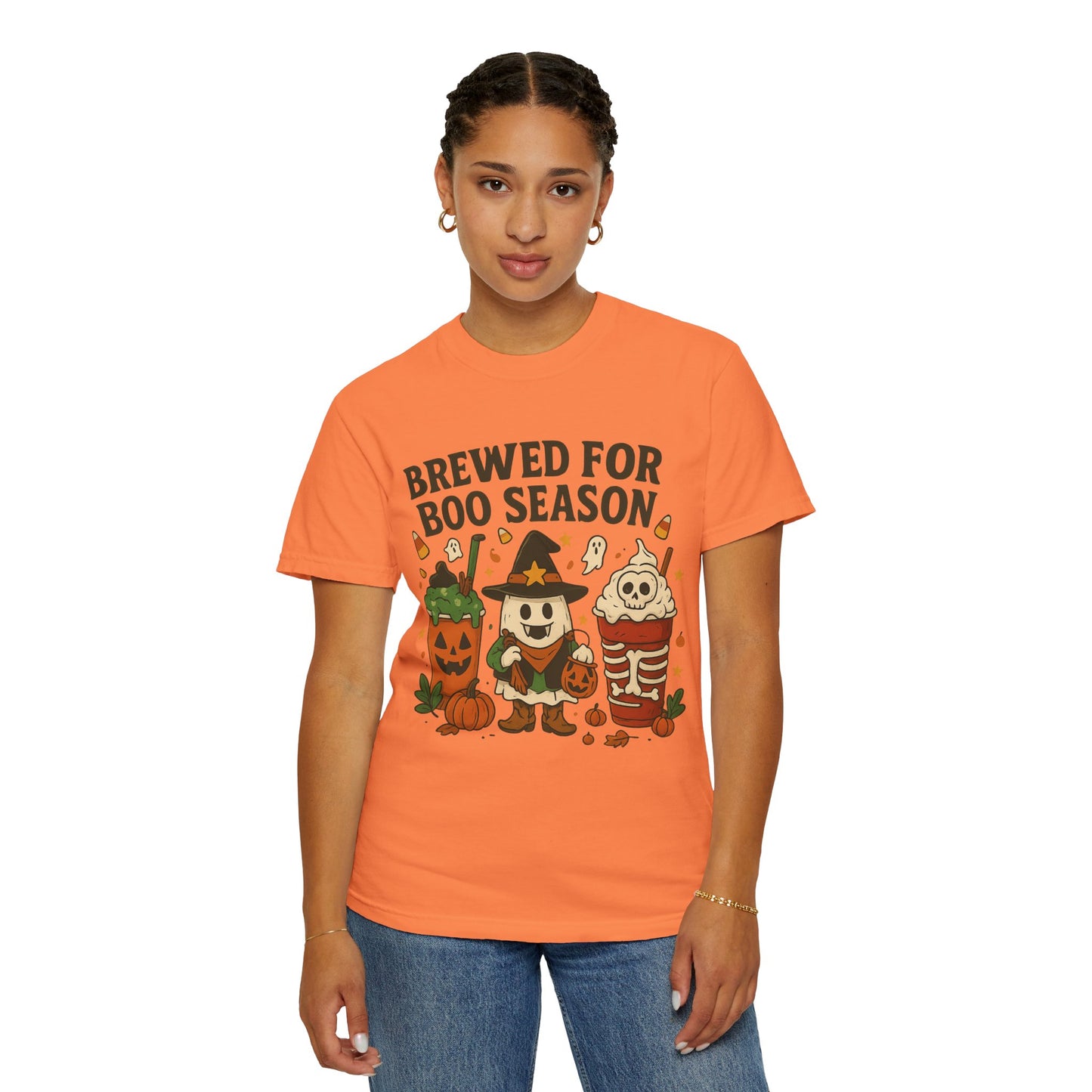 Boo Season Brewed Unisex T-Shirt, Halloween Tee, Fall Festivity Apparel, Spooky Gift, Fun Shirt