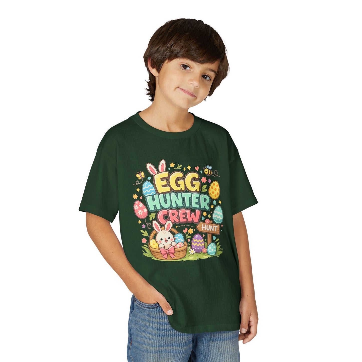 Egg Hunter Crew Youth T-Shirt — Kids Easter Bunny & Egg Hunt Tee