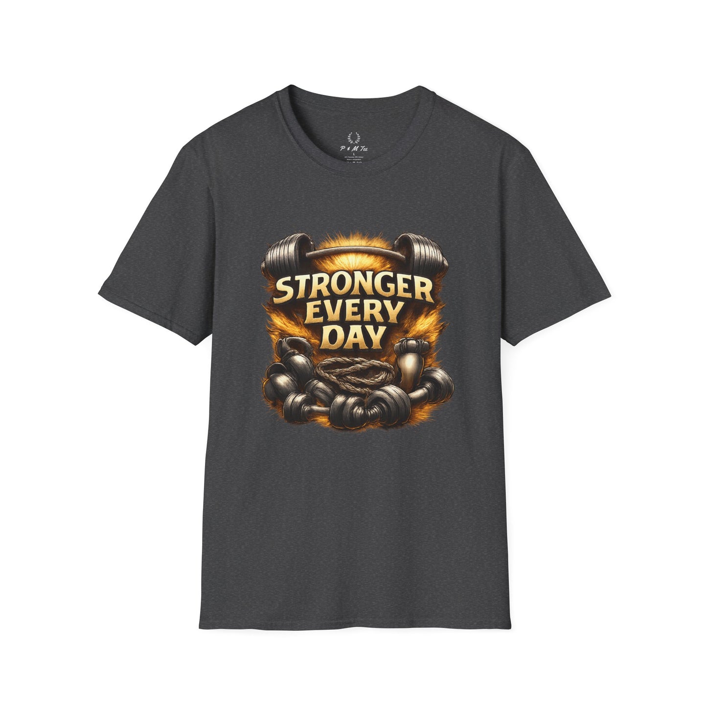 Stronger Every Day Fitness T-Shirt | Motivational Weightlifting Gym Tee