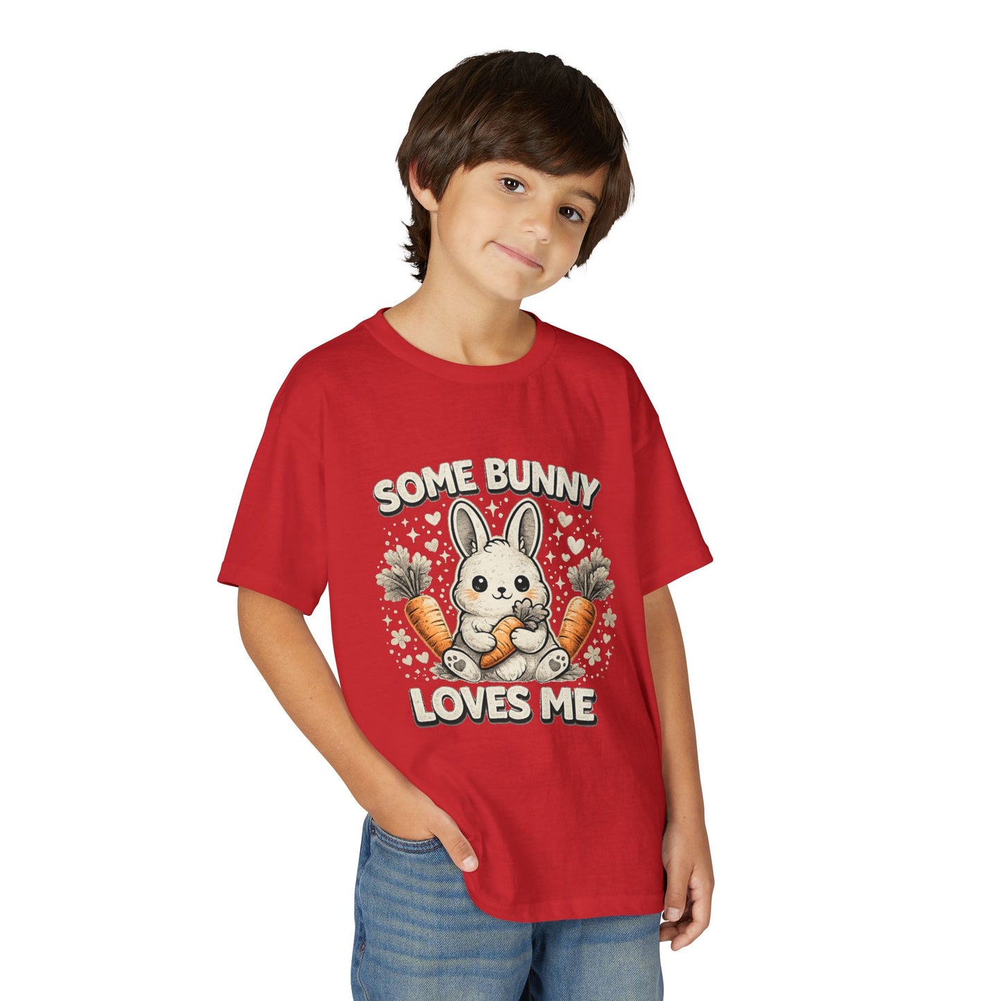 Youth T-Shirt — "Some Bunny Loves Me" Cute Easter Bunny Kids Tee