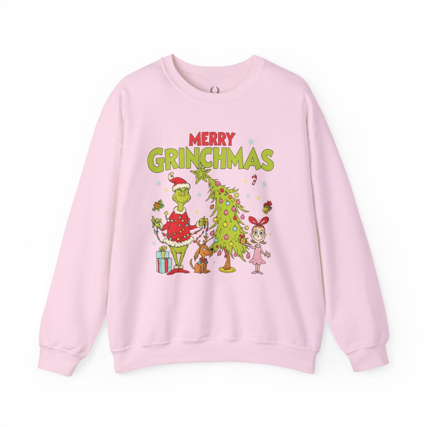 Merry Grinchmas Sweatshirt – Cute Grinch Christmas Tree Holiday Sweater