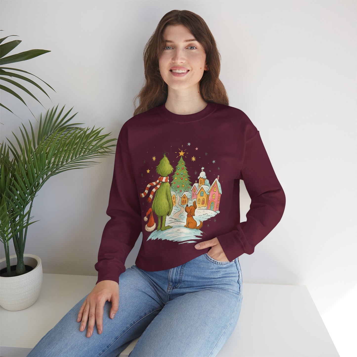 Retro Grinchy Christmas Sweatshirt – Vintage Grinch Holiday Crewneck