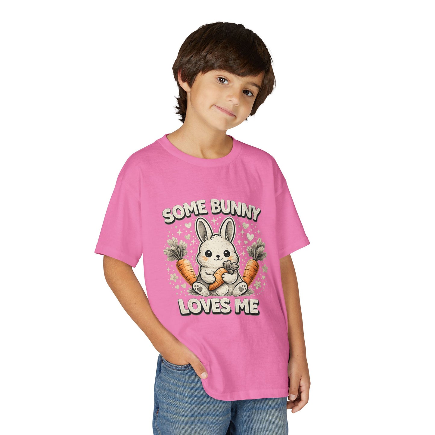 Youth T-Shirt — "Some Bunny Loves Me" Cute Easter Bunny Kids Tee