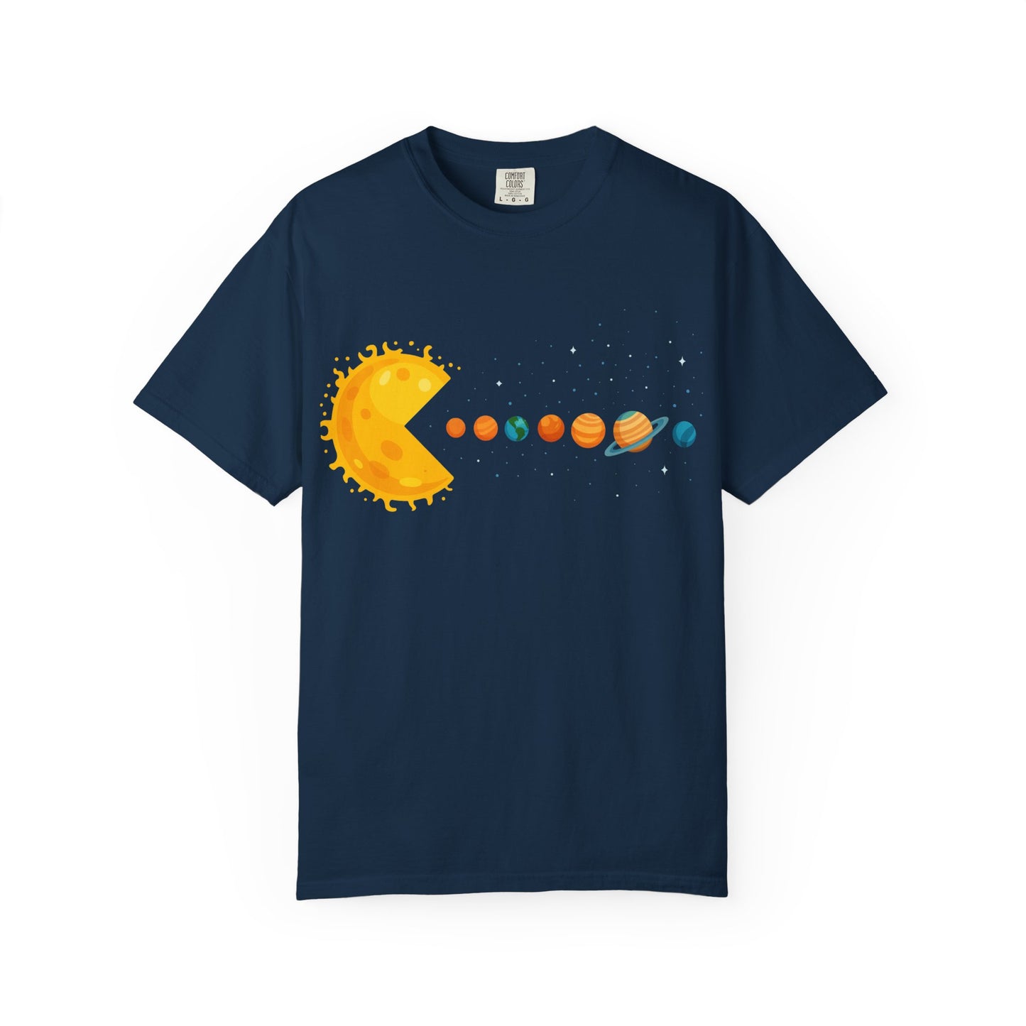 Solar Pac-Man T-Shirt – Funny Space & Planet Graphic Tee