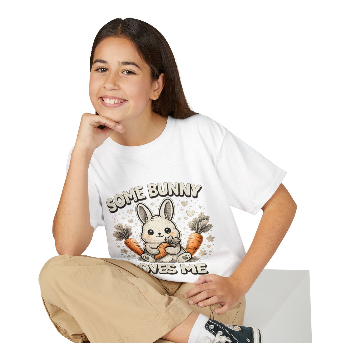 Youth T-Shirt — "Some Bunny Loves Me" Cute Easter Bunny Kids Tee
