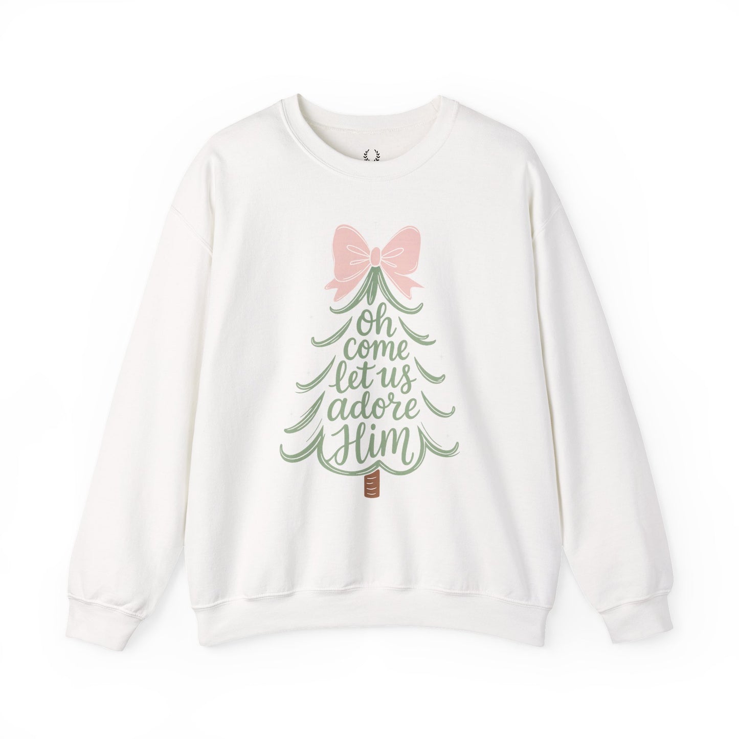 Christian Nativity Sweatshirt – Christmas “Oh Come Let Us Adore Him” Sweater