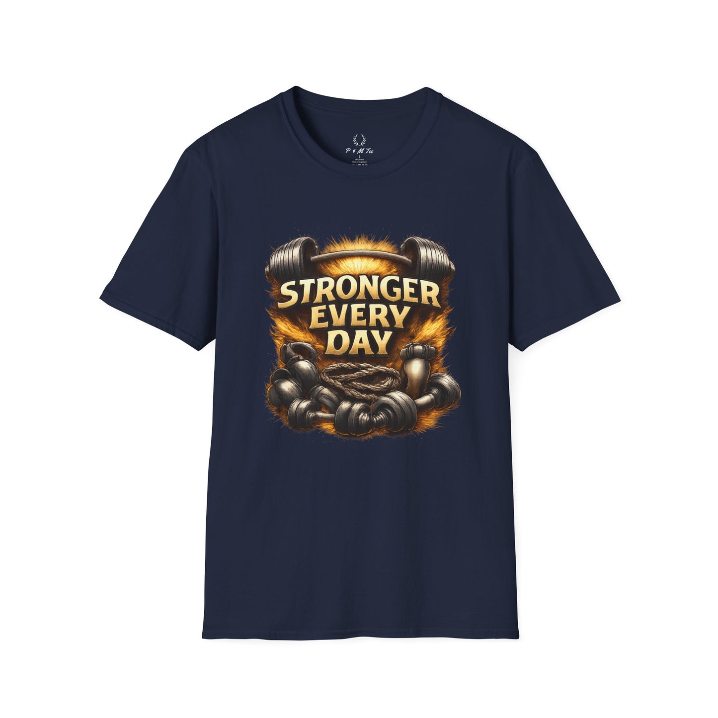 Stronger Every Day Fitness T-Shirt | Motivational Weightlifting Gym Tee