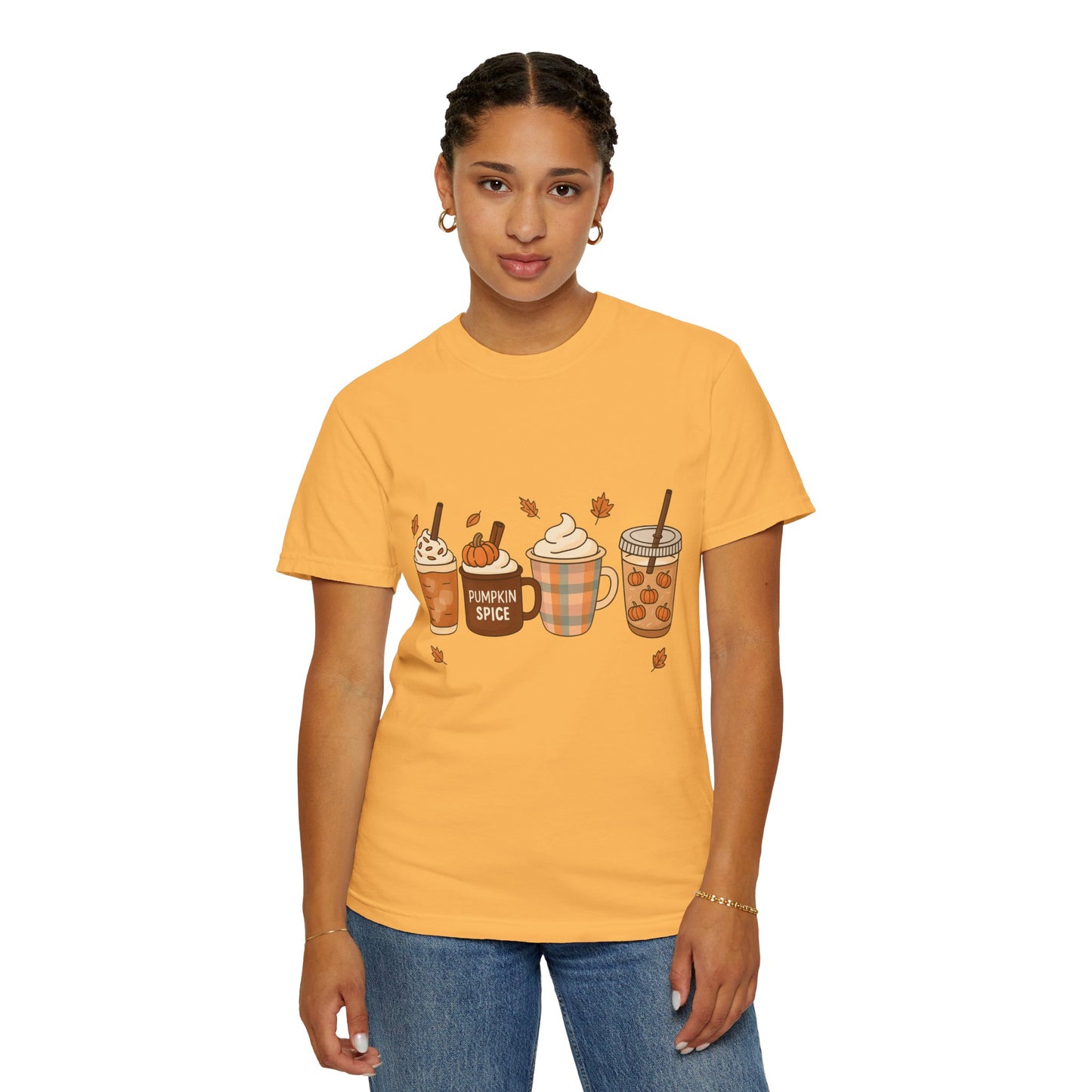 Pumpkin Spice T-shirt, Cozy Fall Tee, Autumn Apparel, Gift for Coffee Lovers, Unisex Halloween Shirt, Seasonal Wear