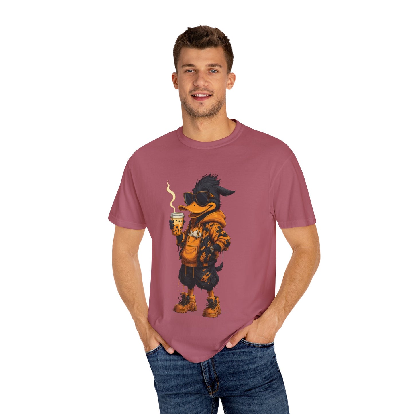 Hipster Duck T-Shirt - Coffee Lover Graphic Tee