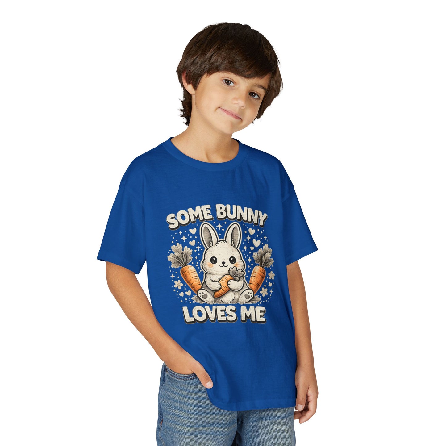 Youth T-Shirt — "Some Bunny Loves Me" Cute Easter Bunny Kids Tee