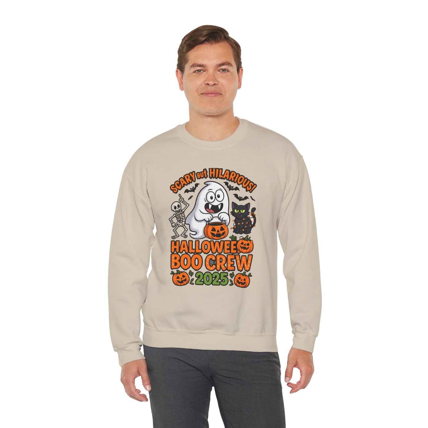 Halloween Boo Crew Sweatshirt | Funny Ghost Sweatshirt | Unisex Halloween Crewneck | Spooky Season Apparel | Perfect for October Celebrations