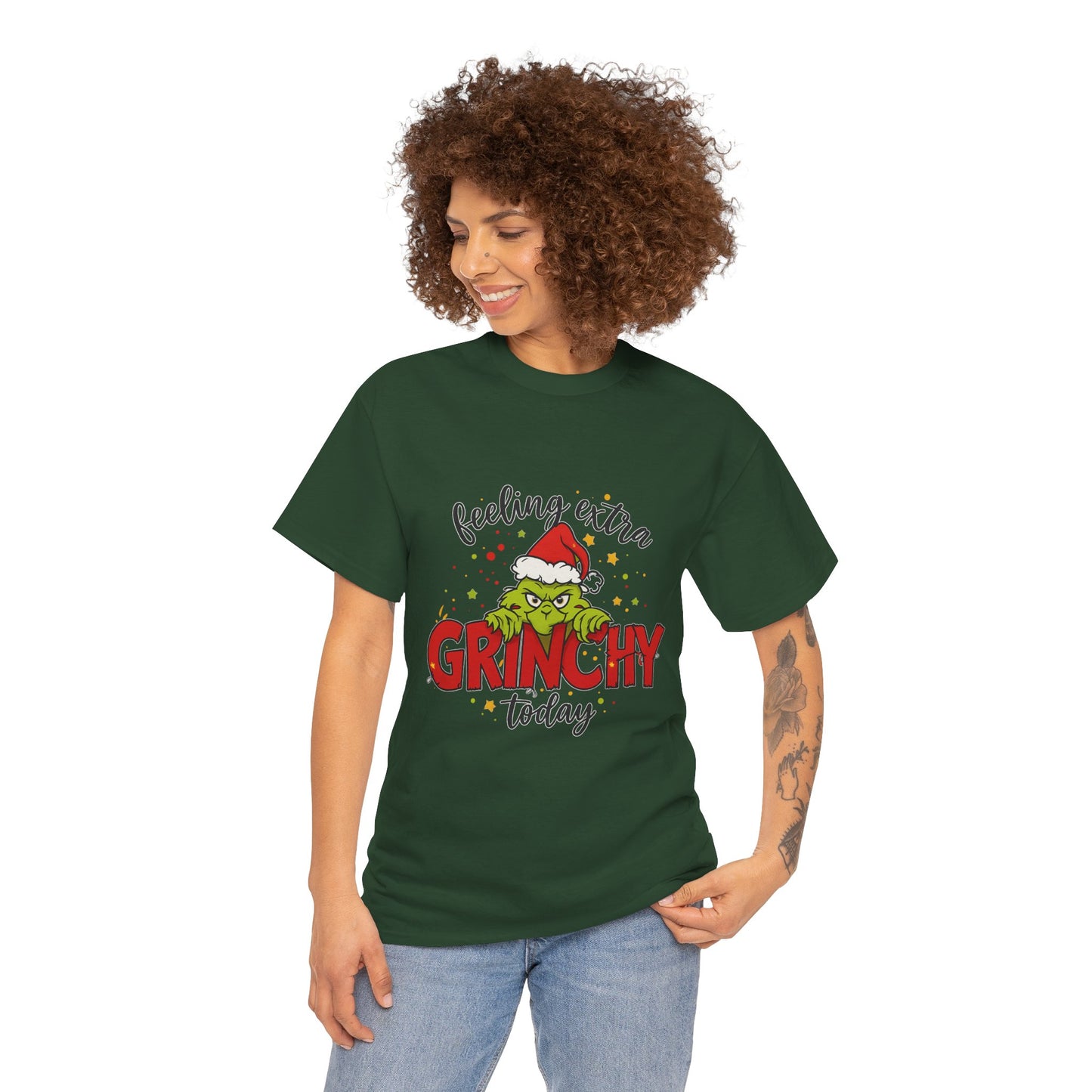 Grinch “Feeling Extra Grinchy Today” Christmas T-Shirt – Funny Holiday Tee