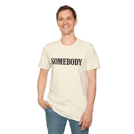 Somebody Graphic T-Shirt | Retro Serif Text Tee