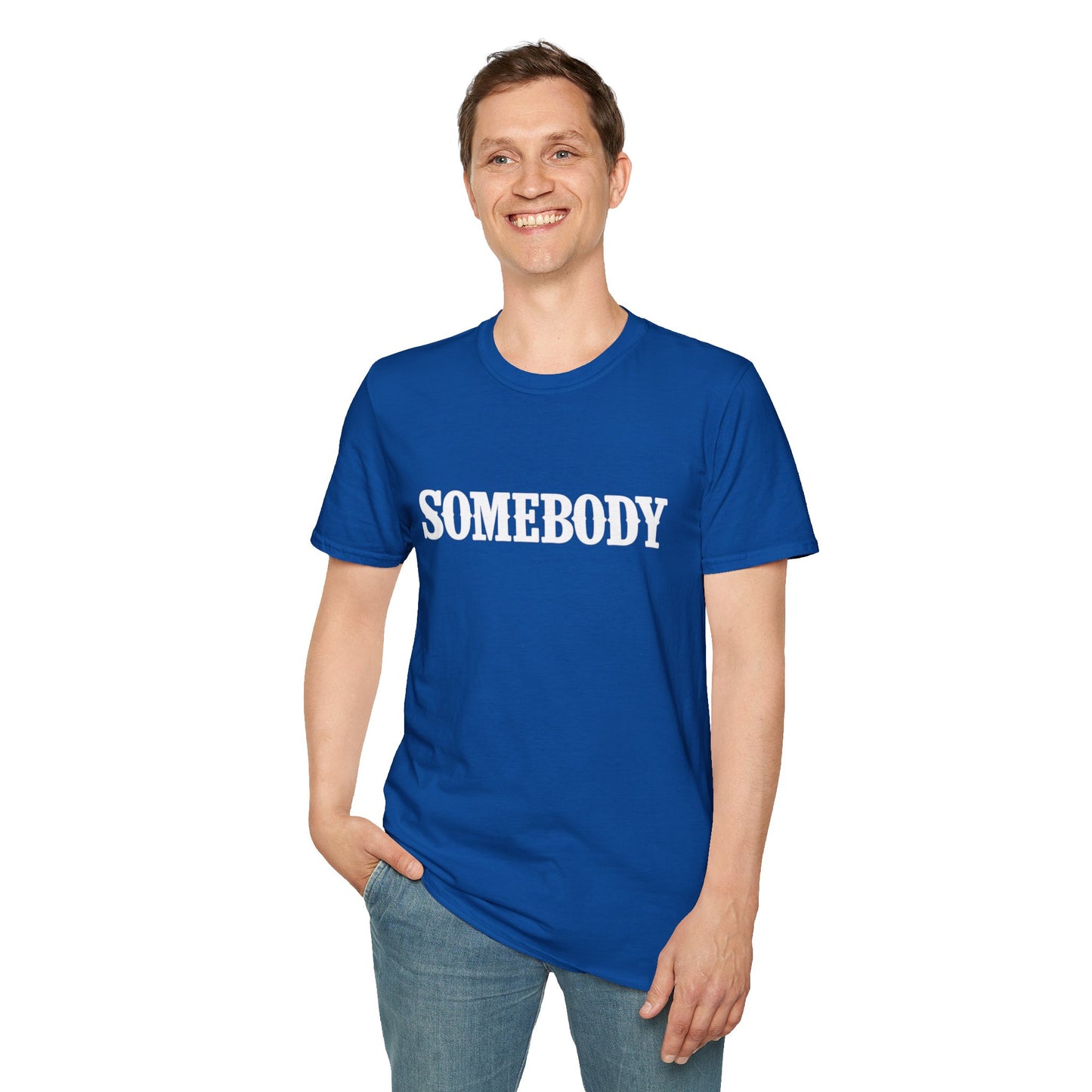 Somebody Graphic T-Shirt | Retro Serif Text Tee
