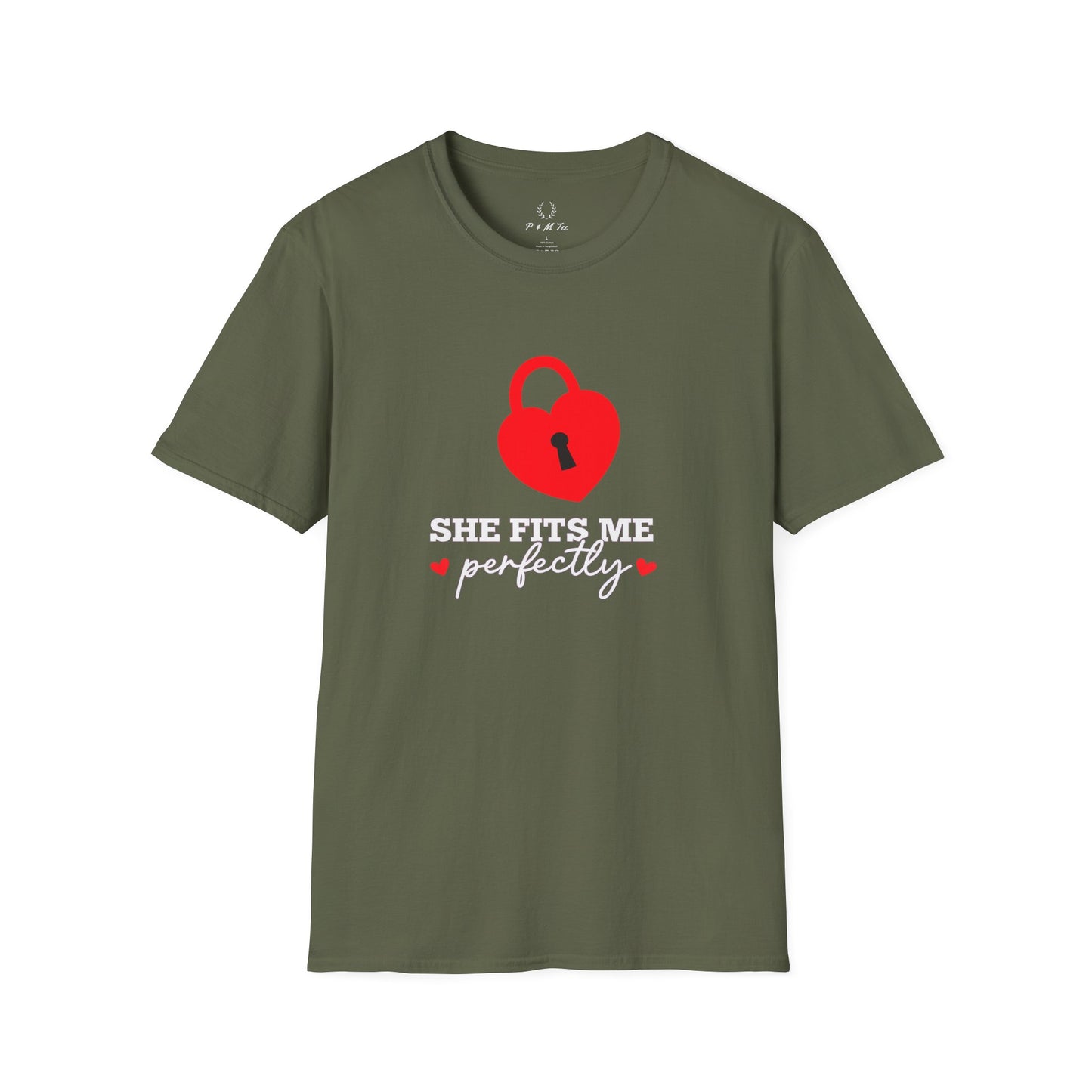 She Fits Me Perfectly Heart Lock T-Shirt