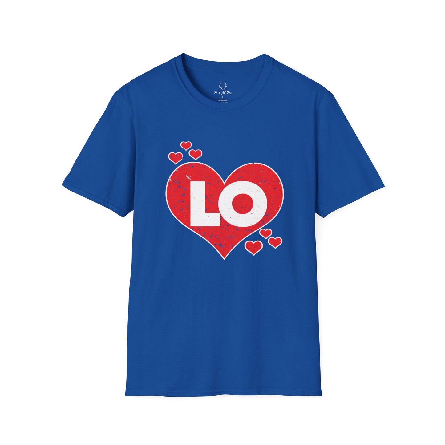 Love Heart T‑Shirt — Red Heart “LO” Graphic Tee for Valentine’s & Couples