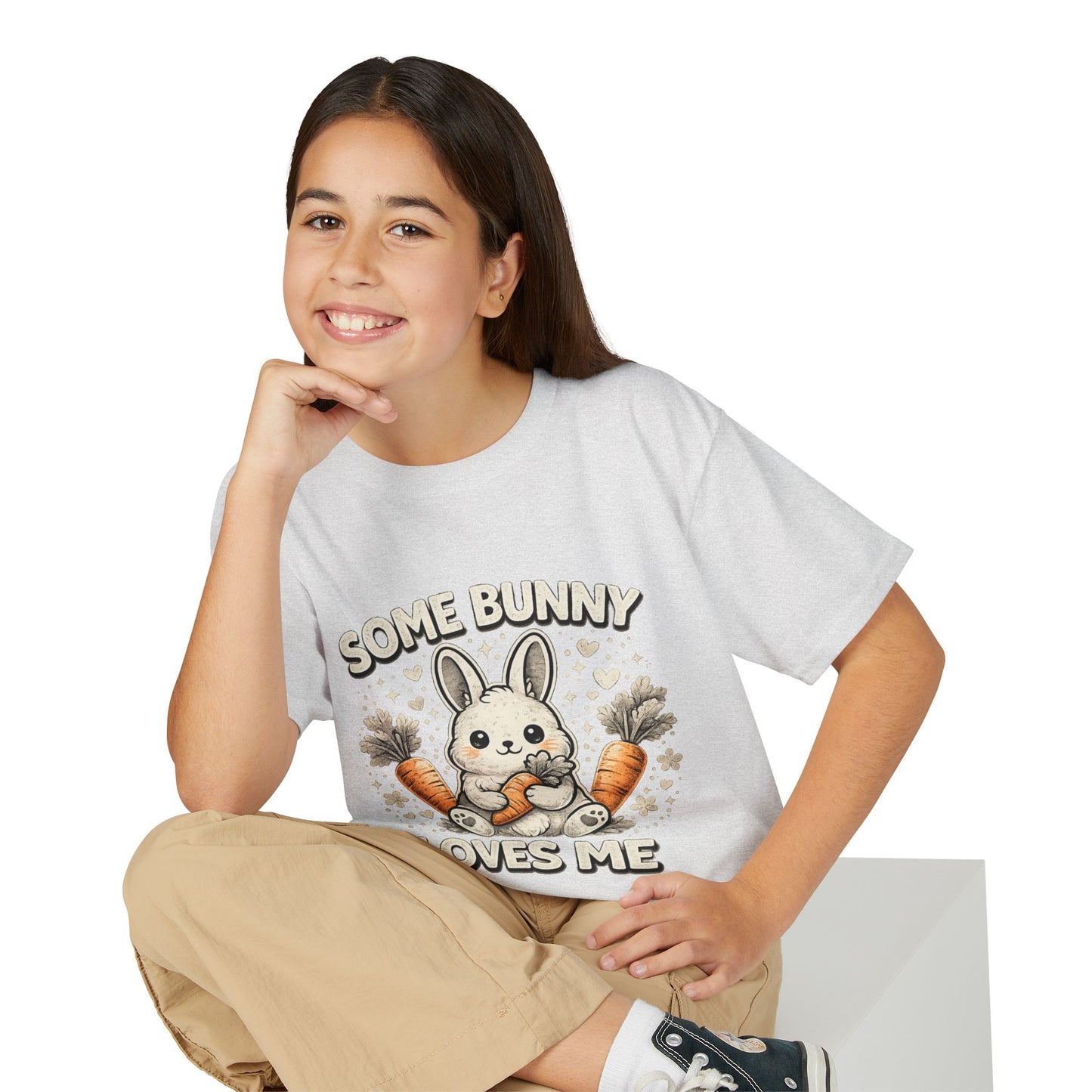Youth T-Shirt — "Some Bunny Loves Me" Cute Easter Bunny Kids Tee