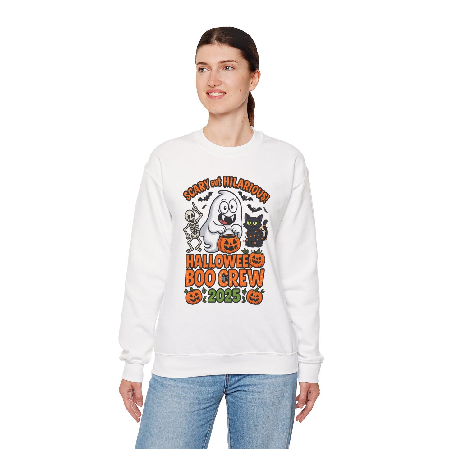 Halloween Boo Crew Sweatshirt | Funny Ghost Sweatshirt | Unisex Halloween Crewneck | Spooky Season Apparel | Perfect for October Celebrations