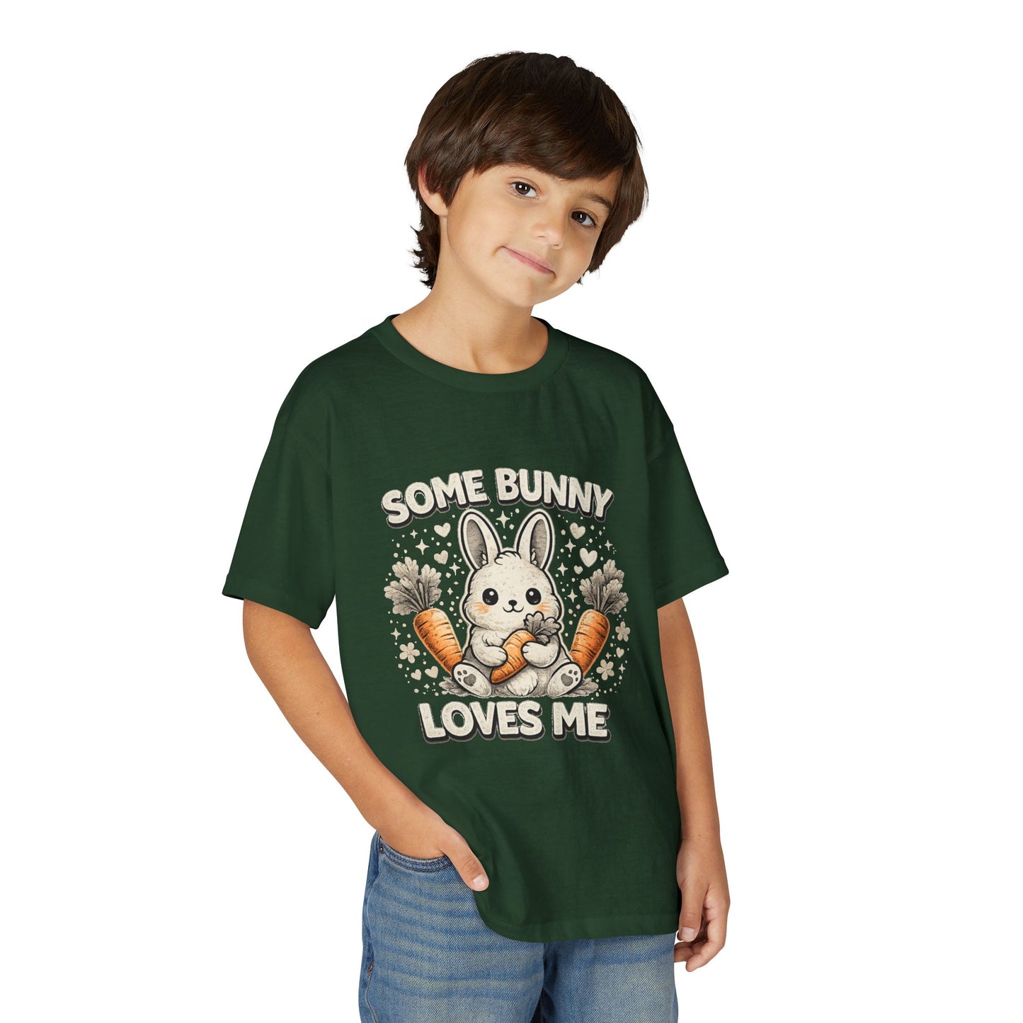 Youth T-Shirt — "Some Bunny Loves Me" Cute Easter Bunny Kids Tee