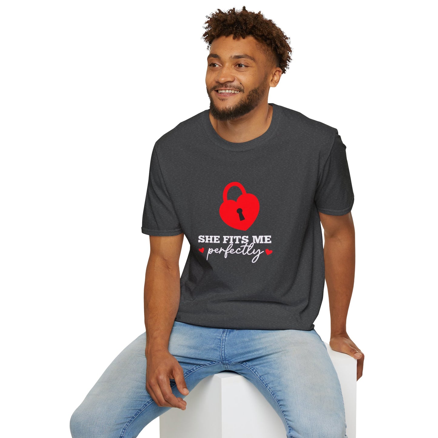 She Fits Me Perfectly Heart Lock T-Shirt