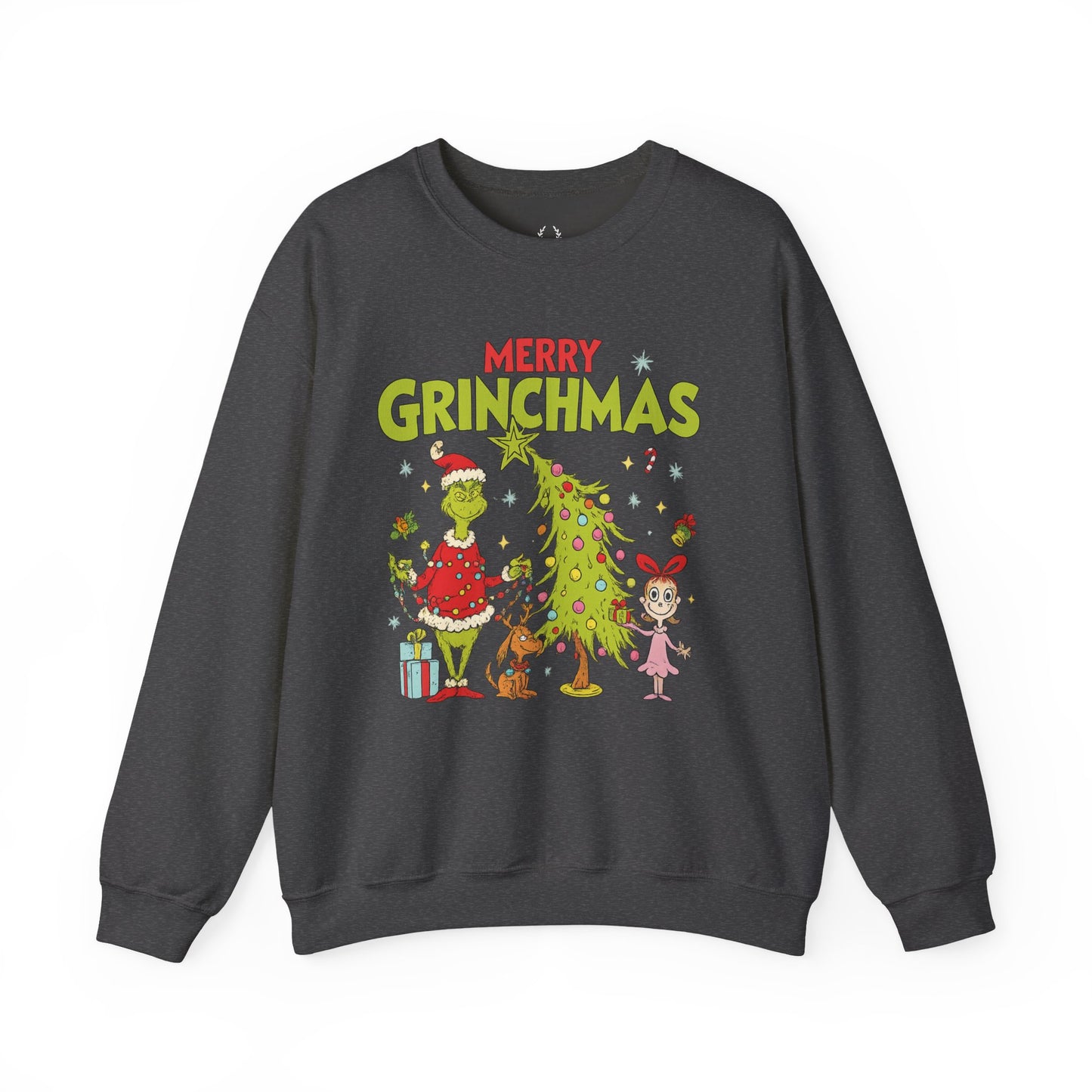 Merry Grinchmas Sweatshirt – Cute Grinch Christmas Tree Holiday Sweater