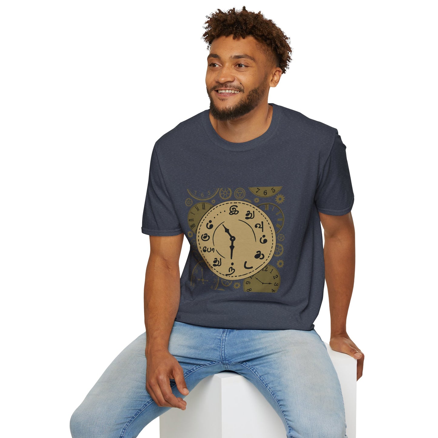 Tamil Motivational Clock T-Shirt | Idhuvum Kadandhu Pogum Tee | Vintage Unisex Graphic Tee for Positive Quotes, Daily Wear & Gifts