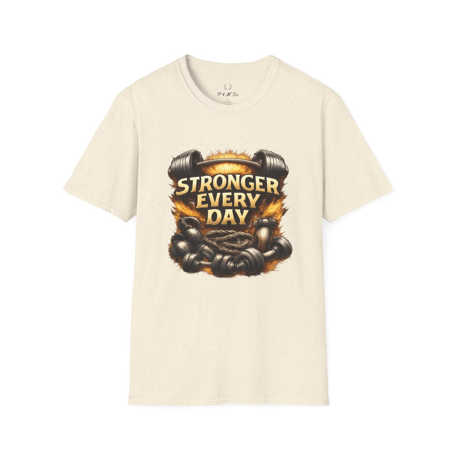 Stronger Every Day Fitness T-Shirt | Motivational Weightlifting Gym Tee