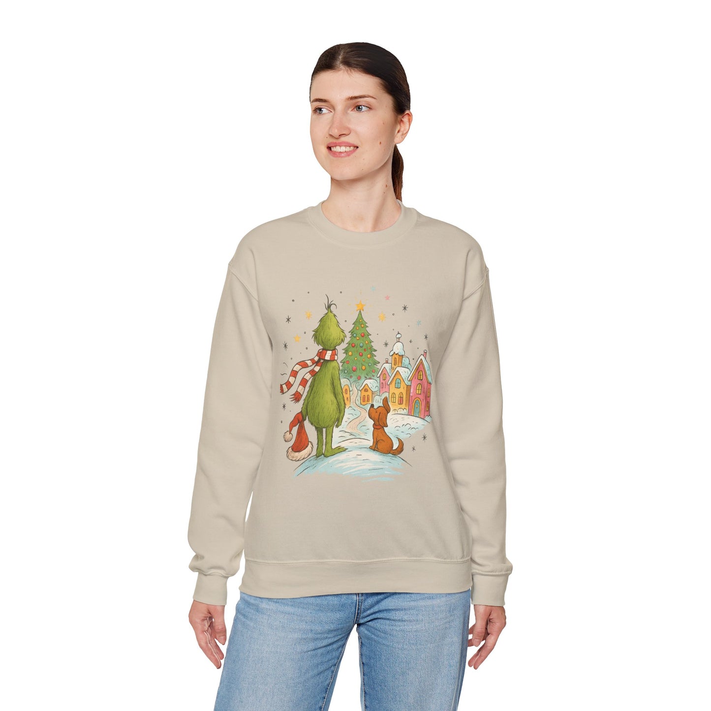 Retro Grinchy Christmas Sweatshirt – Vintage Grinch Holiday Crewneck