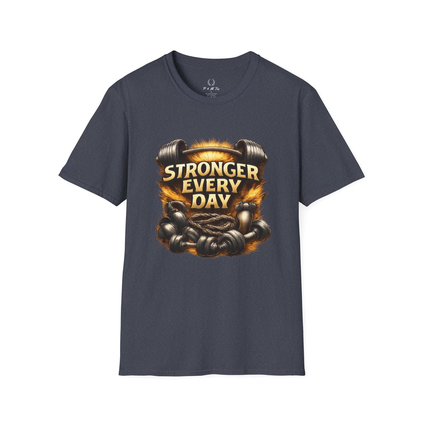 Stronger Every Day Fitness T-Shirt | Motivational Weightlifting Gym Tee