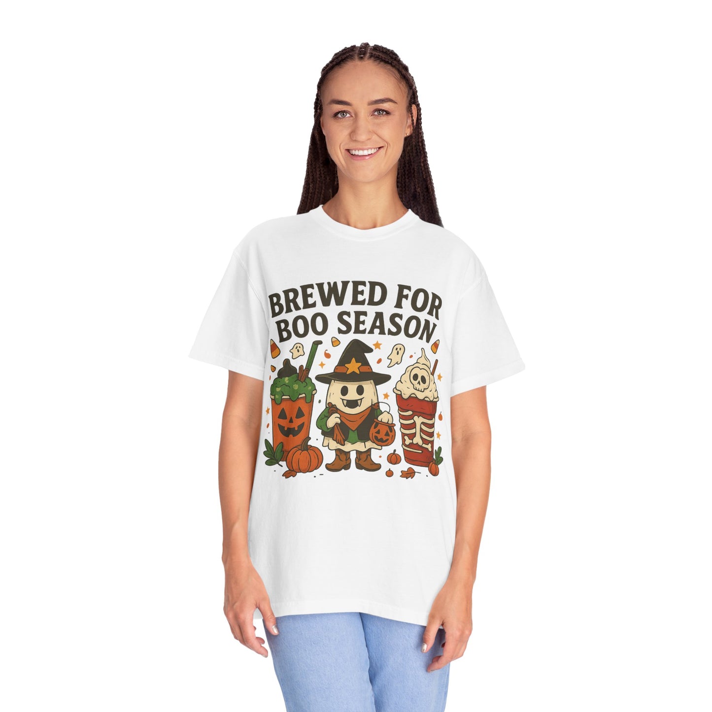 Boo Season Brewed Unisex T-Shirt, Halloween Tee, Fall Festivity Apparel, Spooky Gift, Fun Shirt