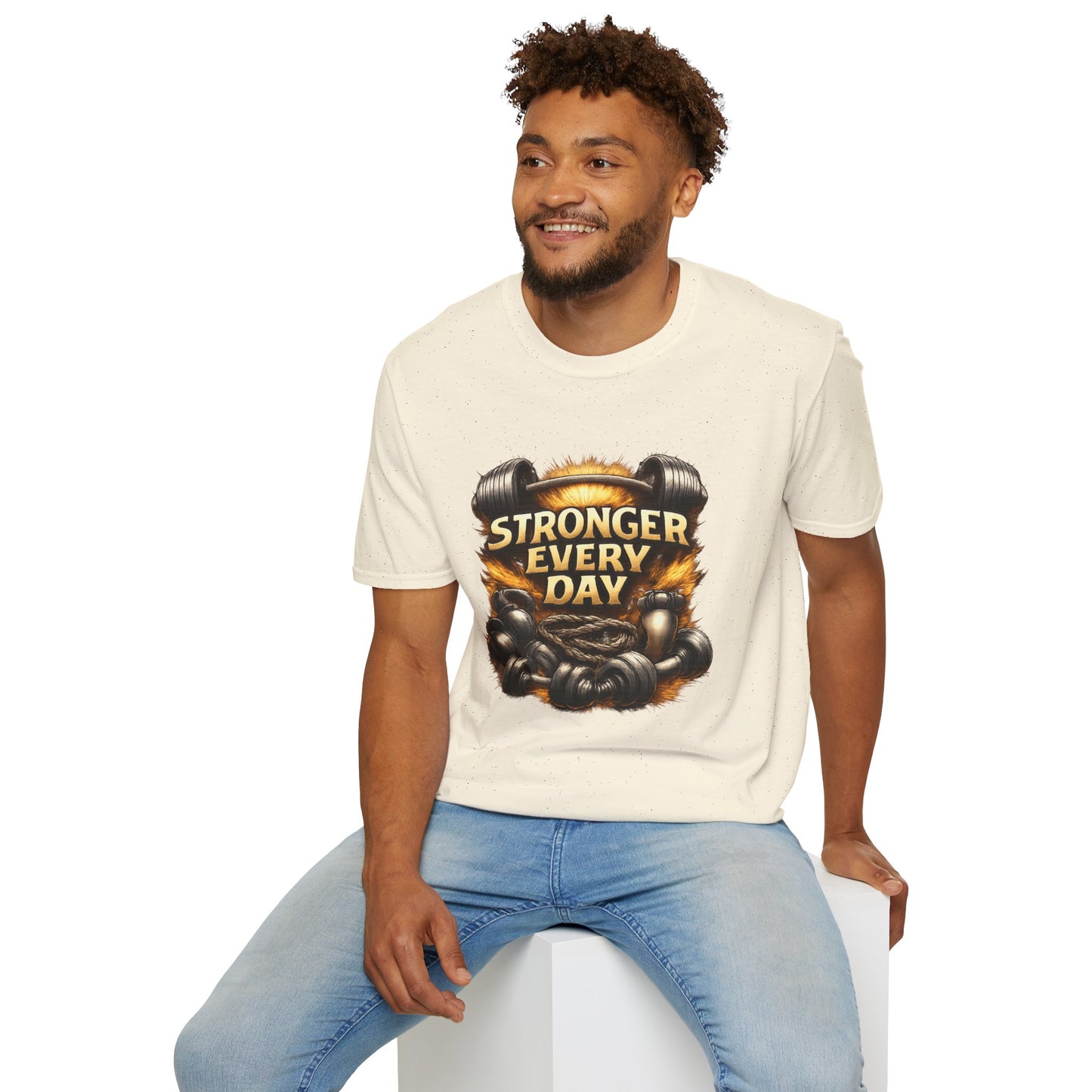 Stronger Every Day Fitness T-Shirt | Motivational Weightlifting Gym Tee