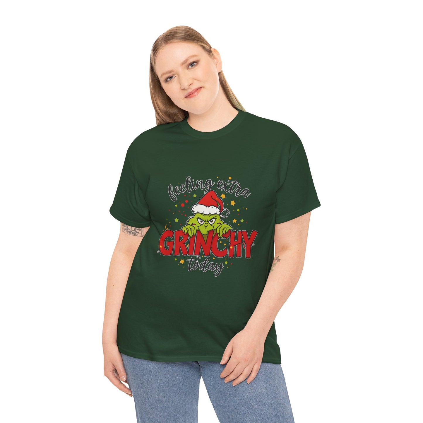 Grinch “Feeling Extra Grinchy Today” Christmas T-Shirt – Funny Holiday Tee