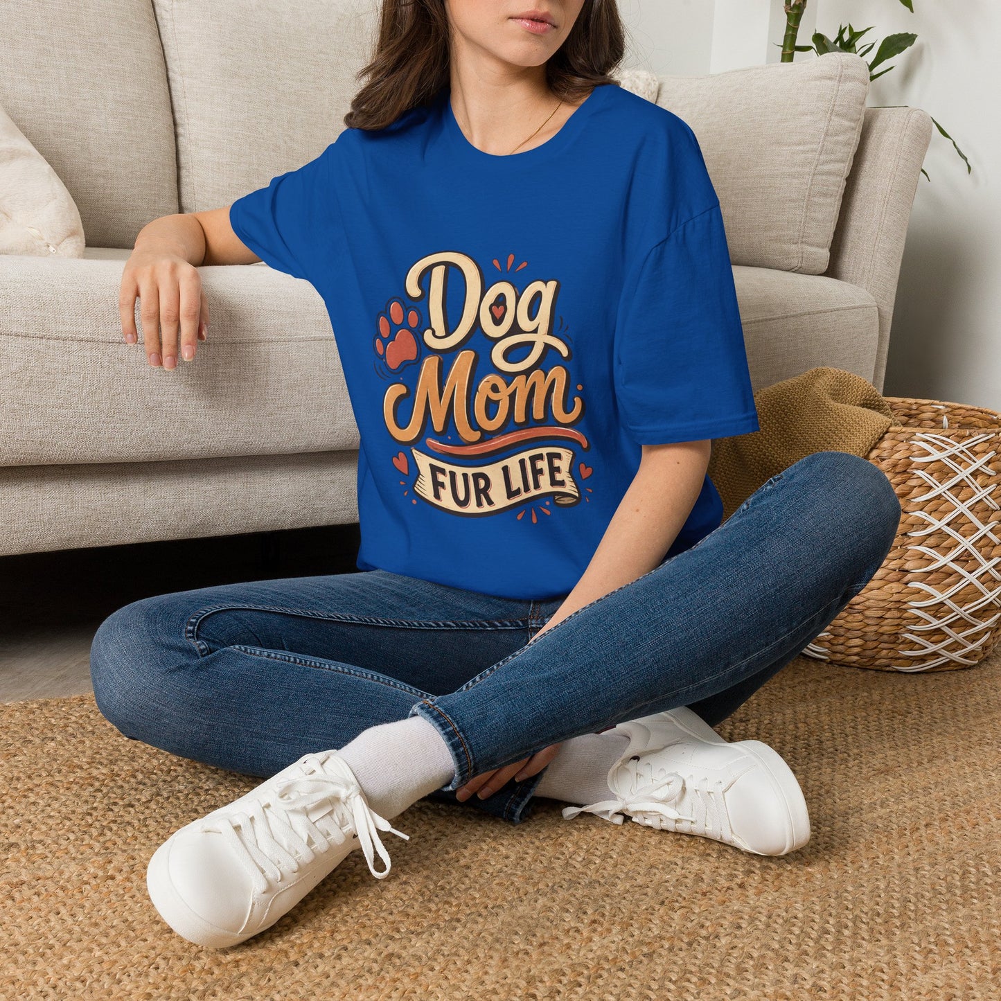 Dog Mom T-Shirt | 'Dog Mom Fur Life' Graphic Tee for Pet Lovers