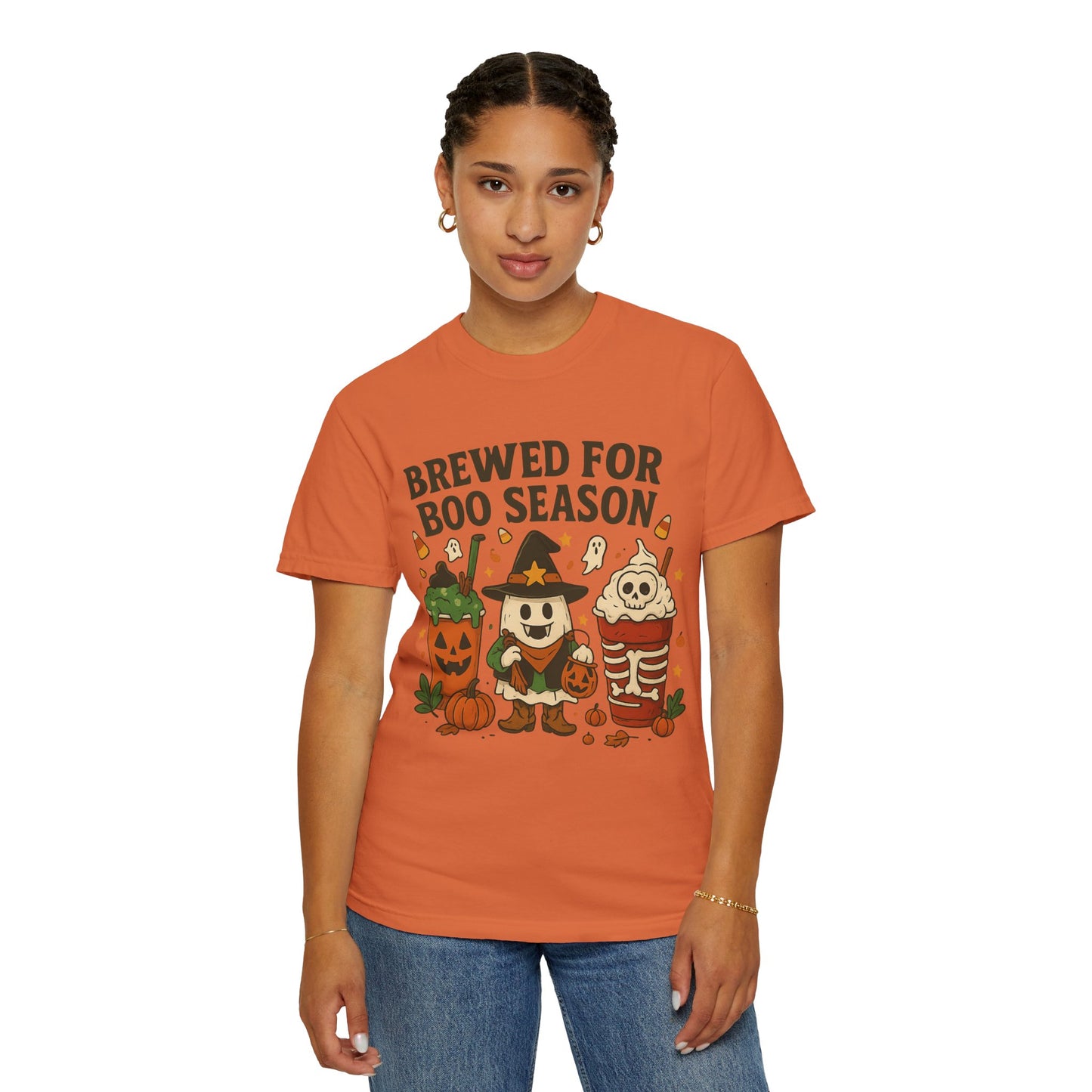 Boo Season Brewed Unisex T-Shirt, Halloween Tee, Fall Festivity Apparel, Spooky Gift, Fun Shirt